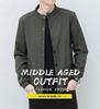 Men's Fashion Versatile Plus Size Baseball Collar Jacket: Spring & Autumn Business Casual Single-Breasted Design
