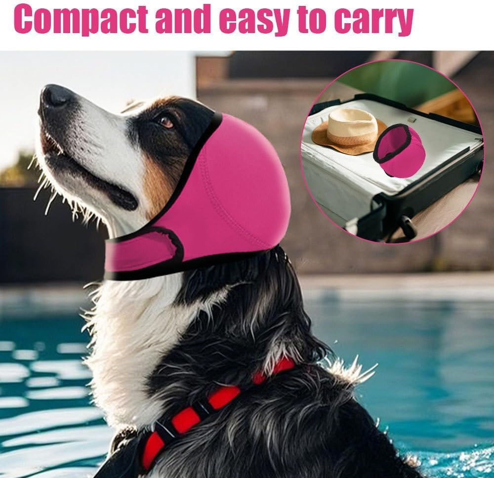 Anti Shock Quiet Ears for Dogs Waterproof Noise Canceling Calming Hood Ear Protection for Swimming Thunder Anxiety Relief