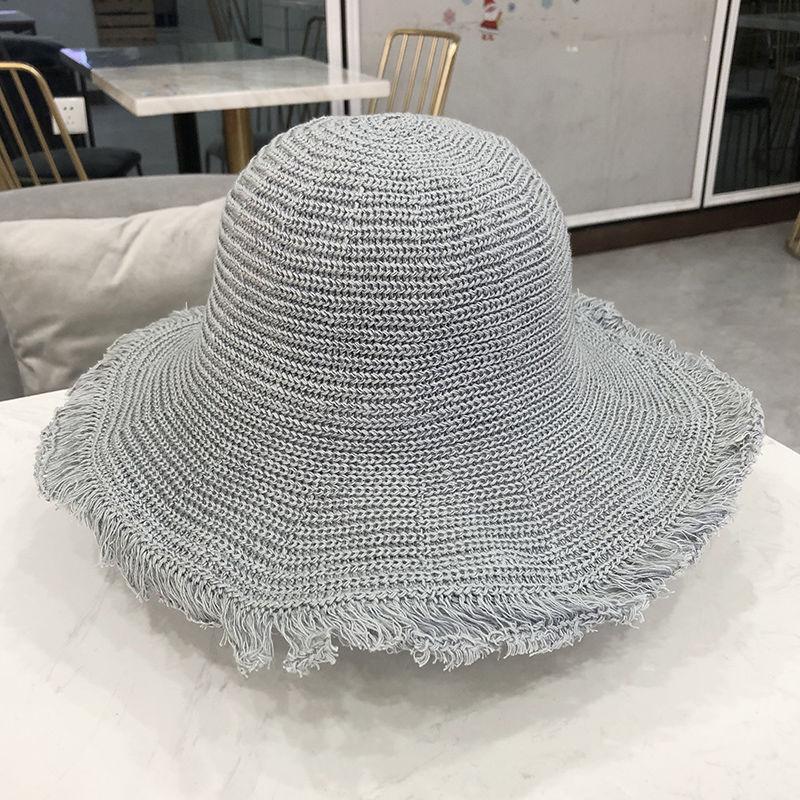 Chapeau de pêcheur d'été pour femmes, tricoté à pompons, voyage, protection solaire, polyvalent, plage, chapeau cloche noir, chapeau d'été