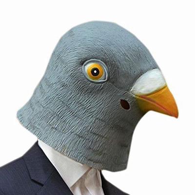 Creepy Pigeon Head Mask Lattice Prop Animale Costume Cosplay Festa di Halloween Forniture per feste festive Decorazioni per la casa a pieno facciale