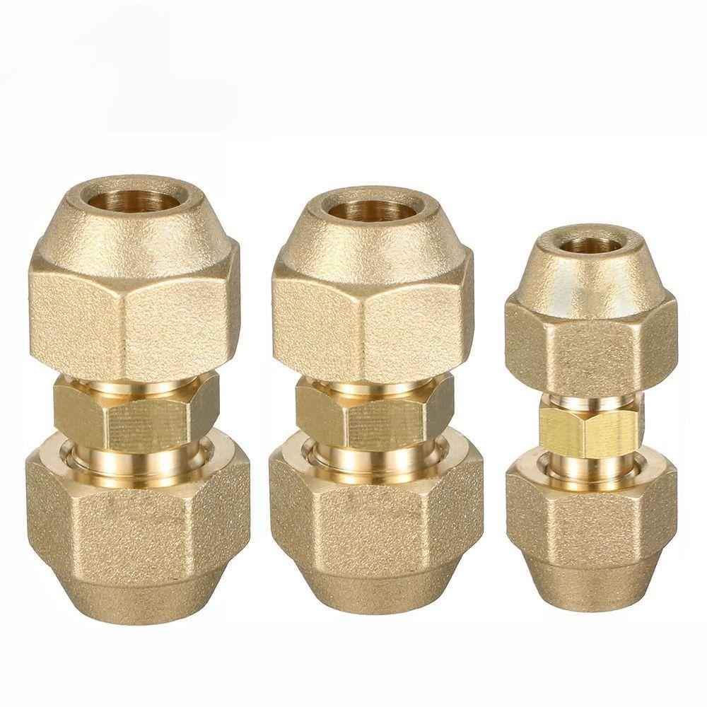 Straight Pipe Extension Joint 1/2" 1/4" 3/8" 3/4" 5/8" With Flare Nuts Pipe Coupling Adapters Flare Connecting
