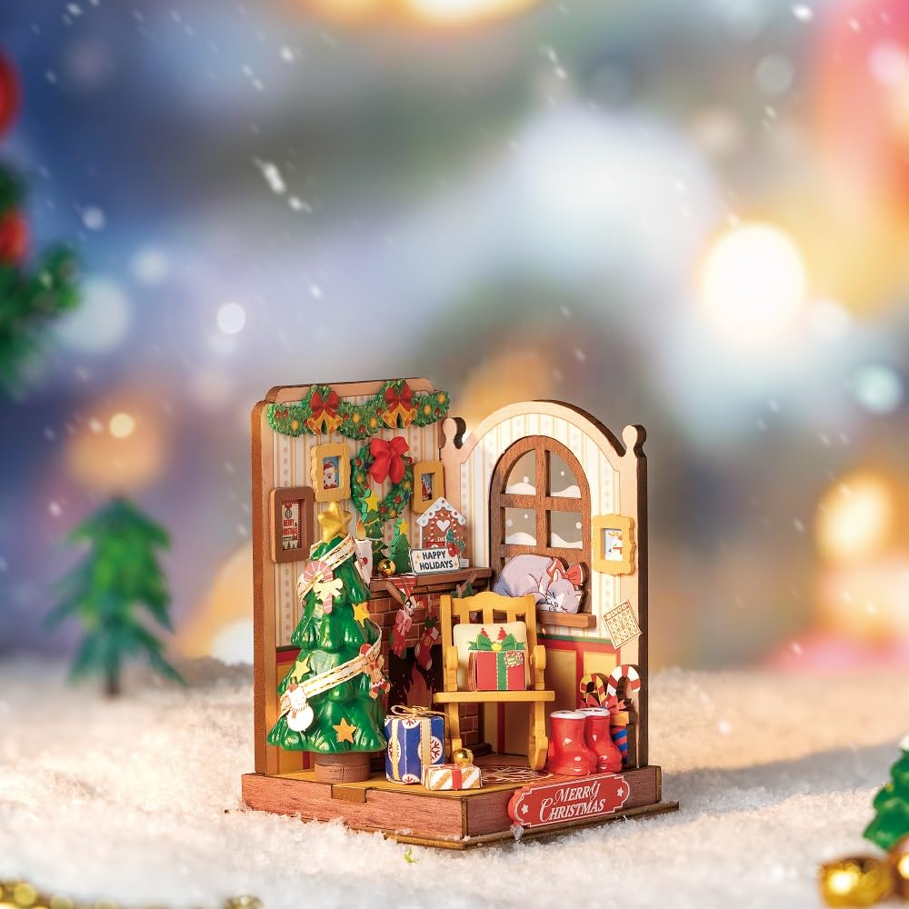 DIY Miniature Dollhouse DS041 Christmas with Japanese Instructions Tsukurundesu® (Mini Room)