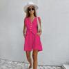 European & American Design Cotton Linen Suit: Women's Summer Casual Sleeveless Vest & Shorts Set