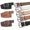 Versatile Matte Silver Korean-Style Leather Belt: Unisex, High-End Accessory for Jeans & Pants