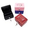 Practical Mini Petty Cash Money Box Stainless Steel Security Lock Lockable Safe Small Fit For House Decoration