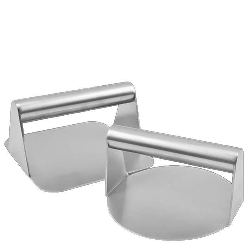 Stainless Steel Hamburger Patty Press - Meat, Steak, & Baking Tool