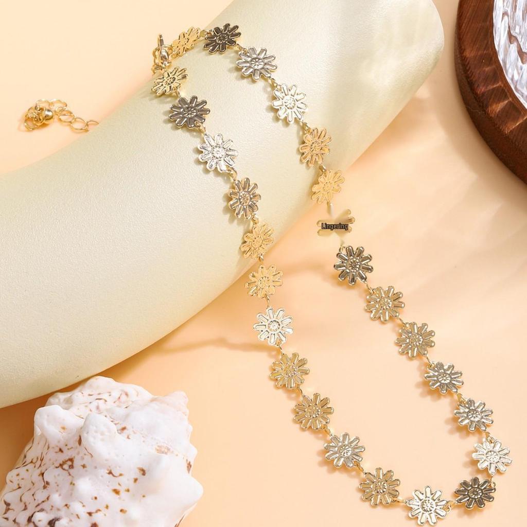 Colar Pingente de Margarida - Corrente de Girassol da Moda Feminina