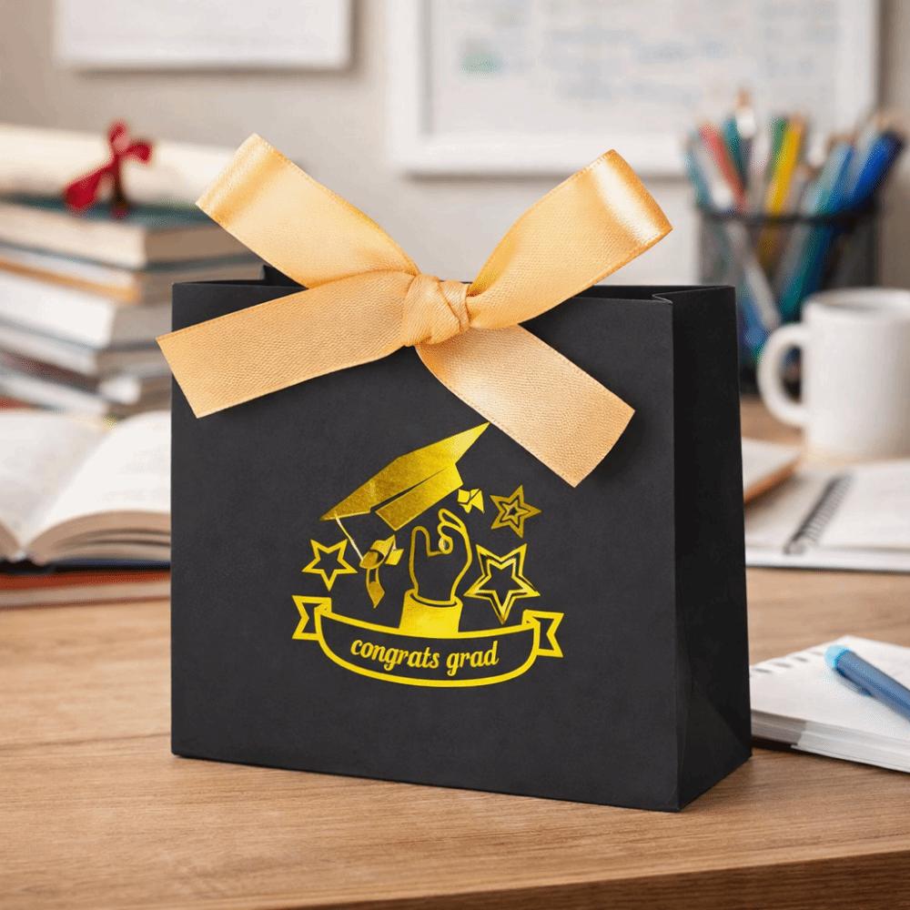 10Pcs Black Graduation Candy Box Gilded Pattern Graduation Gift Box  High-School Graduation