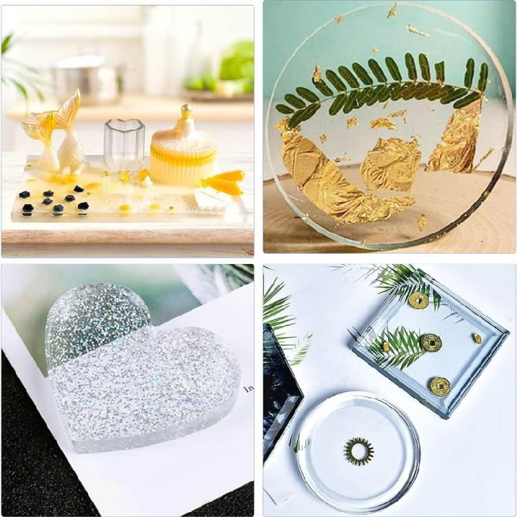 3pcs Epoxy Resin Molds Geometry Tray Coaster Silicone Mold DIY Crafts Tool