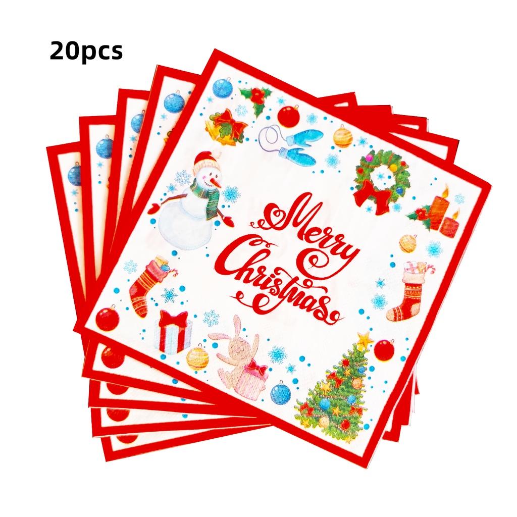 Festive Merry Christmas Santa Claus Themed Party Supplies Set