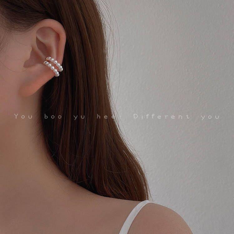 

Клипсы для ушей с французским жемчугом 2021 года для женщин: Элегантные, не проколотые, элитные летние серьги класса «ниша»