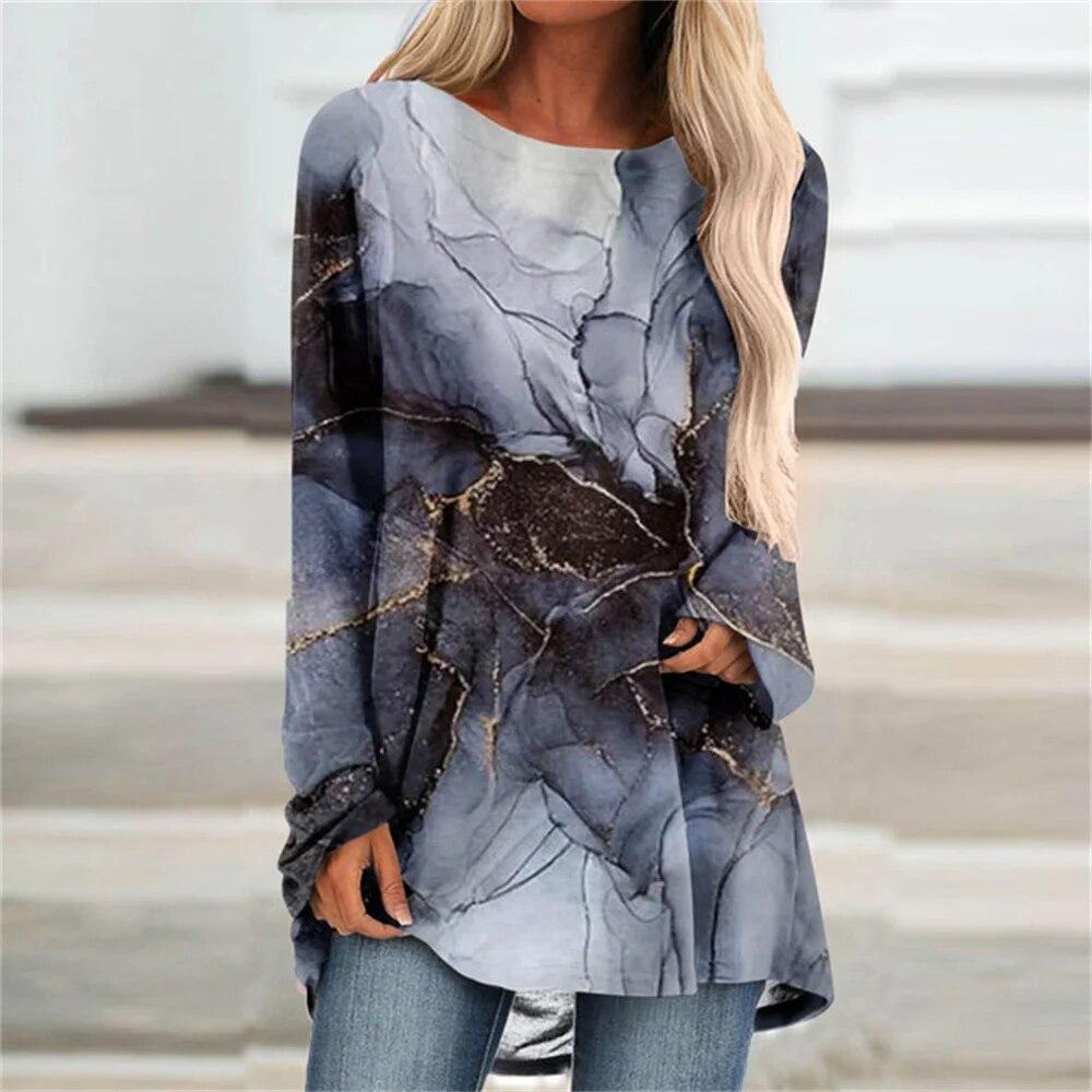 Floral 3d Print T-shirts Women Fashion T-shirt Long Sleeve Tops Tees Summer Long Tops Ladies Camisetas Butterfly Tshirt Girl