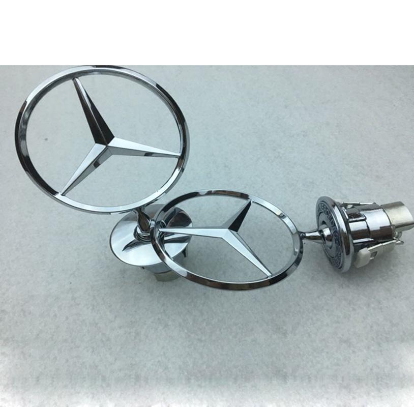 Premium Mercedes Benz Chrome Logo Hood Badge Emblem For Classic And Modern W201 W124