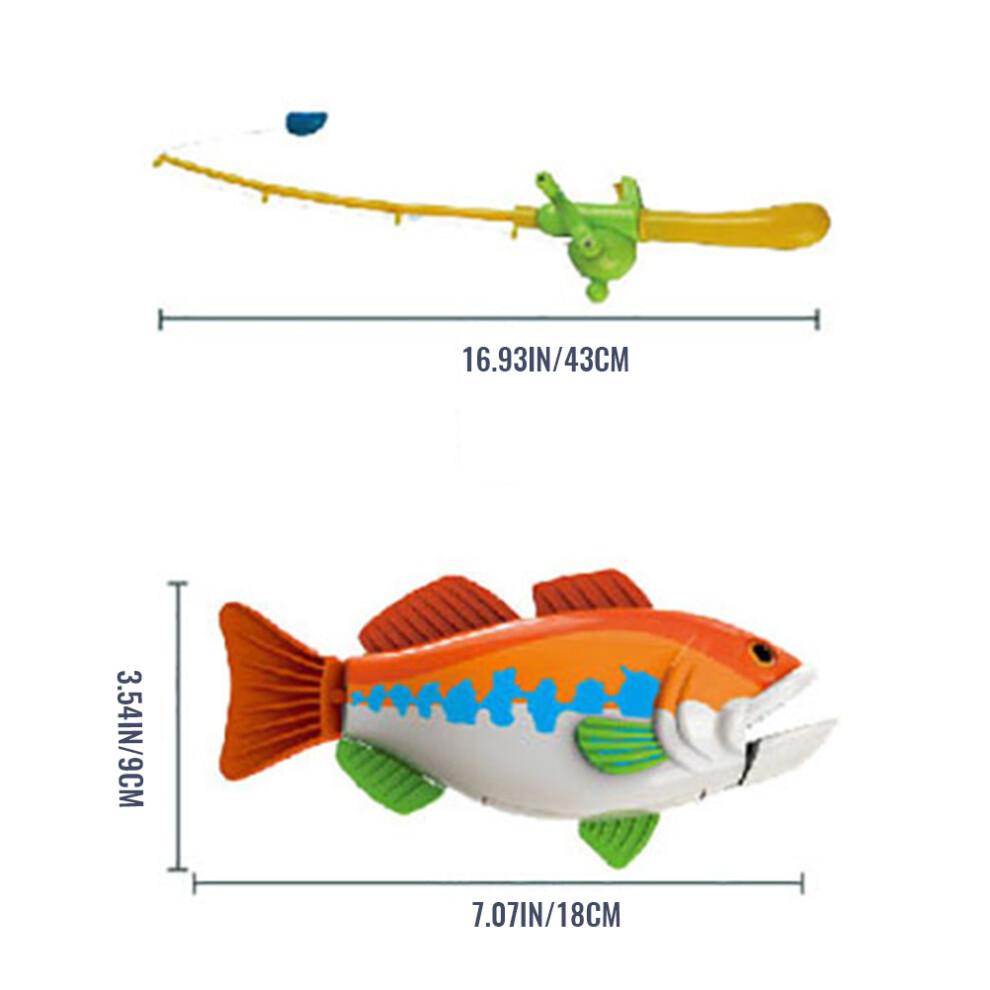 Educational Bath Toys with Imaginative Play, Interactive Learning Magnetic Fishing Game for Color Recognition and Hand-Eye Coordination, Great Gift