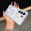Frosted Semi Clear Magnetic Phone Case for Vivo V29 Pro,V29 5G Soft TPU Shockproof Cover