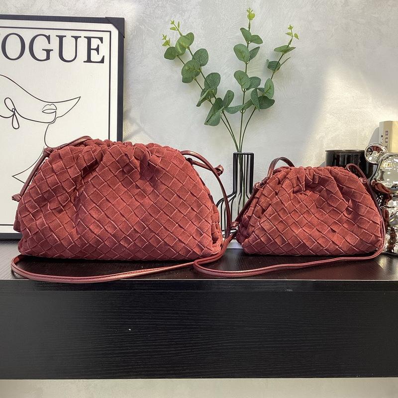 

2025 Новый Стиль Натуральная Кожа Женская Сумка Ручной Работы Плетение Кисточка Ручка Облако Сумка Большой Вместимости Универсальная Ручная Сумка Кроссбоди Small: 22x12x7cm вино красного