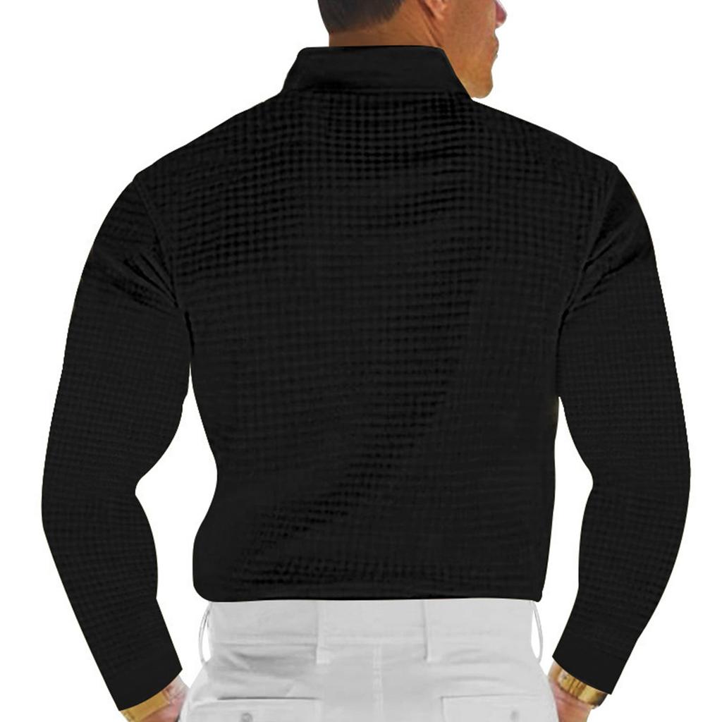 Men's Shirts Buttons Fashion Crewneck  Pullover Long Sleeve Summer Collared Retro Casual Business Blouses