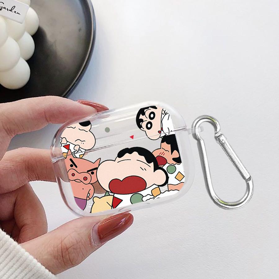 

Case For Airpods Pro Pro2 1 Pro3 3 2 4 Clear Earphone Cases Cover Cartoon Crayons Shinchan Airpods 1