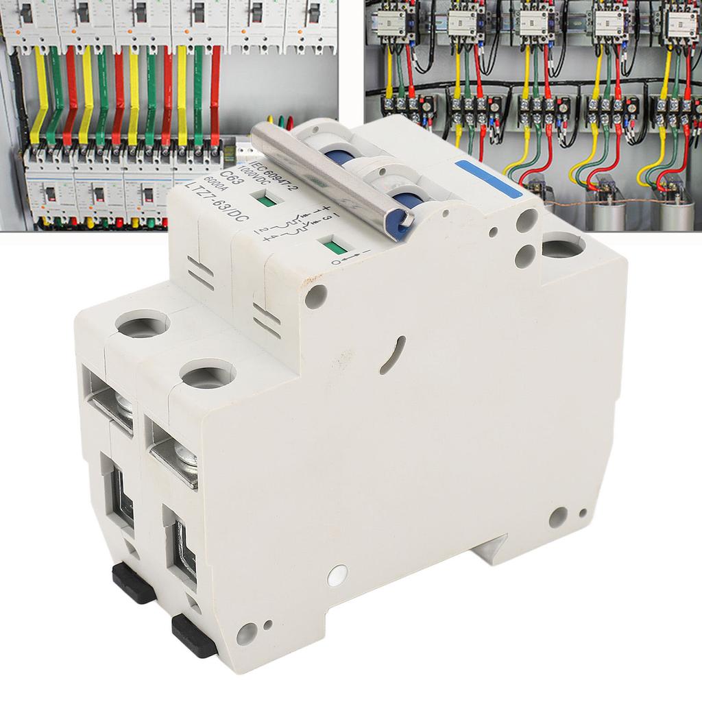 2P Miniature Circuit Breaker Flame Retardant Short Circuit Protection Disconnect Switch for Solar PV