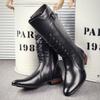 Autumn New High Quality Mens Long Boots British High-end Men Boots Designer Shoes Men Motorcycle Boots Knight Soft Leather Botas