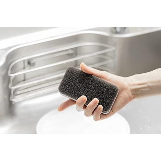 Seiei Sponge Monotone 10-piece Set 20337 Kitchen Oil Stains Long-lasting Three-layer Slim No Abrasives Soft Type 36.312cm