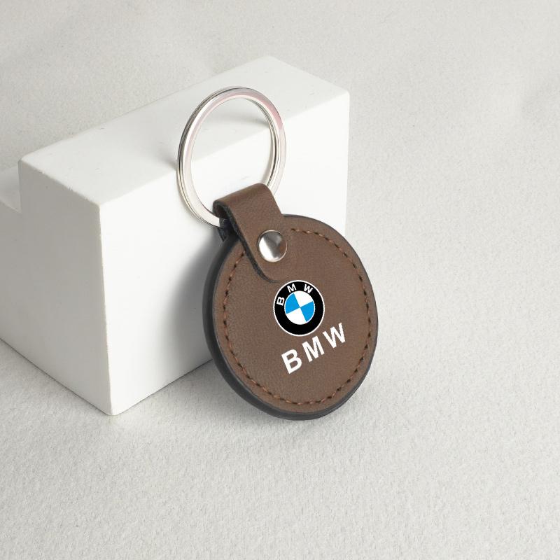 For BMW 1 3 5 7 Series X1 X3 X4 X5 F10 F15 F16 F20 F30 F18 F25 M3 M4 E34 Leather Car Badge Keychain Keyring Key Ring Pendan Gift bzbf85