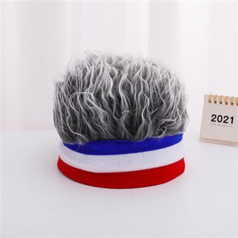 Wig Hat Male Hat Female Landlord Hat Melon Hat Hip Hop Hat Retro Street Knitted Hat Trendy Smfk Hat