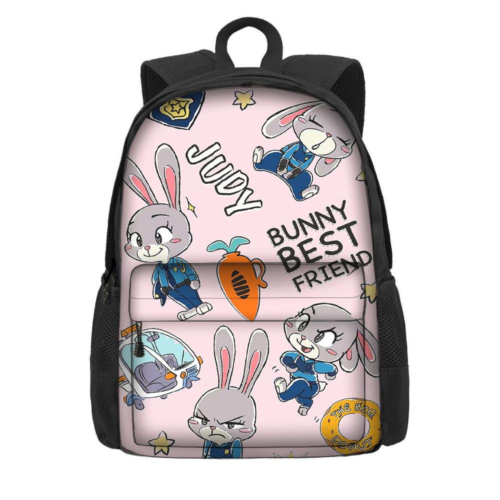 Kreslený batoh s motivem Zootopie 2 pro žáky základní školy, velká kapacita, lehký dvouramenný batoh