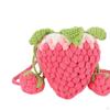 Knitted Shoulder Bag Crochet Crossbody Lovely Decorative Strawberry Shaped Handbag Purse for