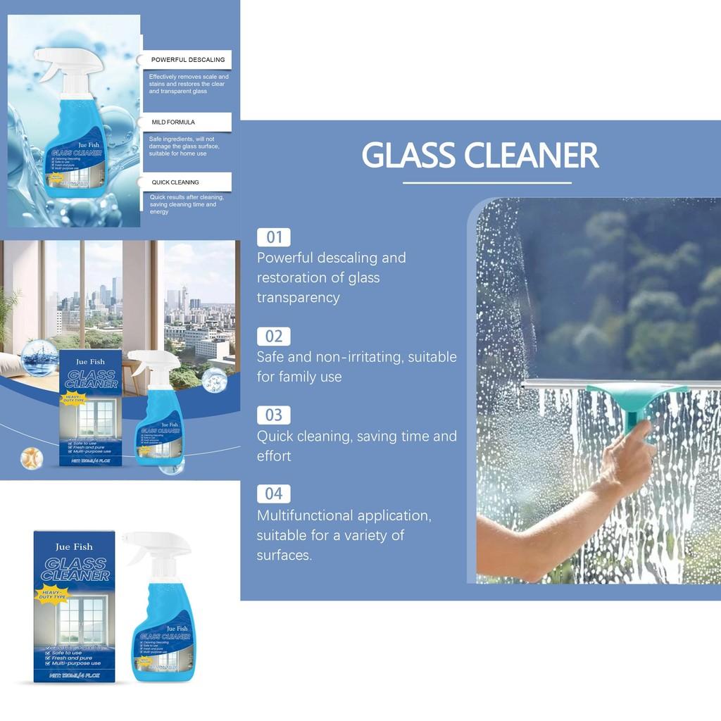 Jue-fish Multi-purpose Glass Cleaner Spray For Household Streak-free Shine 120ml