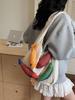 Cotton Large Capacity Tote Bag For Women With Open Top And Inner Card Pocket For Daily Use