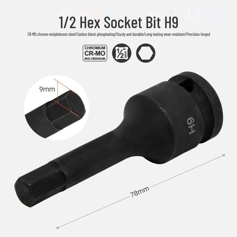 1/2" Electric Hex Socket Wrench and Screwdriver Bit Set