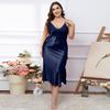 Yaoting Women's Plus Size Ice Silk Camisole Nightdress for Summer - CQ311