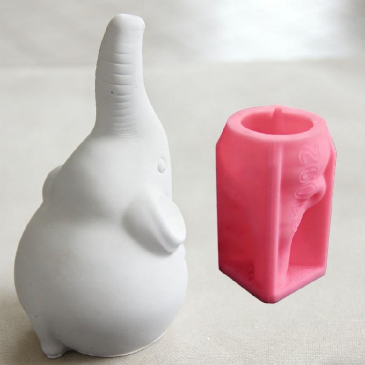 Artistic Elephant Designs Silicone Mould Ideal For Creating Pen Holders From Or Plasters