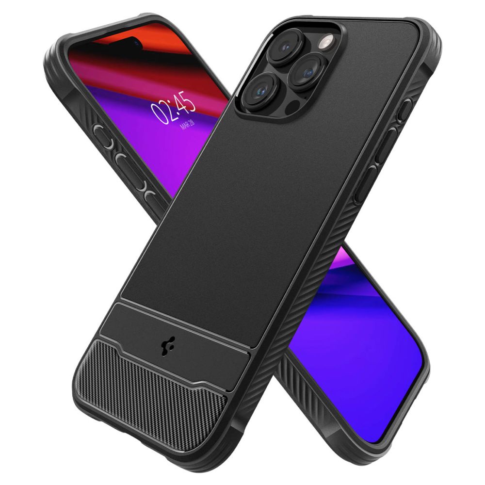 Spigen Rugged Armor Mag Magsafe Iphone 15 Pro Max Matte Black