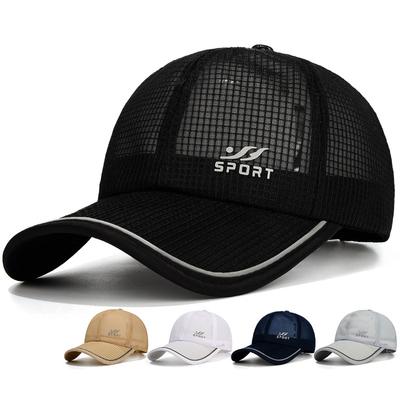 Sommer Baseballkappe Herren Outdoor Atmungsaktive Sportkappe Reflektierender Streifen Sonnenhut