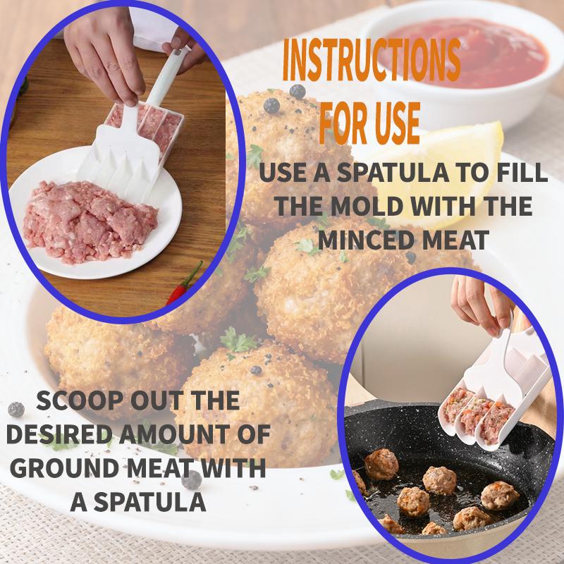 Multifunctional Home Kitchen Meatball Maker Tool for Round Balls Shrimp Paste Easy Cooking DIY Mold