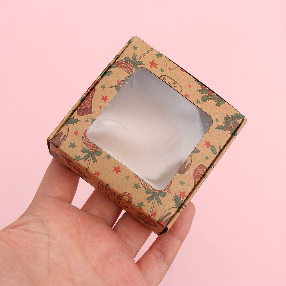 new DIY Multi-size Christmas gifts box gift box package box kraft window