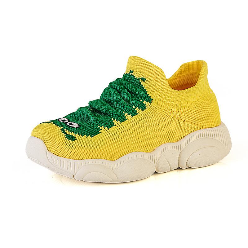 New classmates, caterpillar classmates, high-elastic flying woven baby shoes, children's toddler shoes, thick-soled hollowed-out classmates