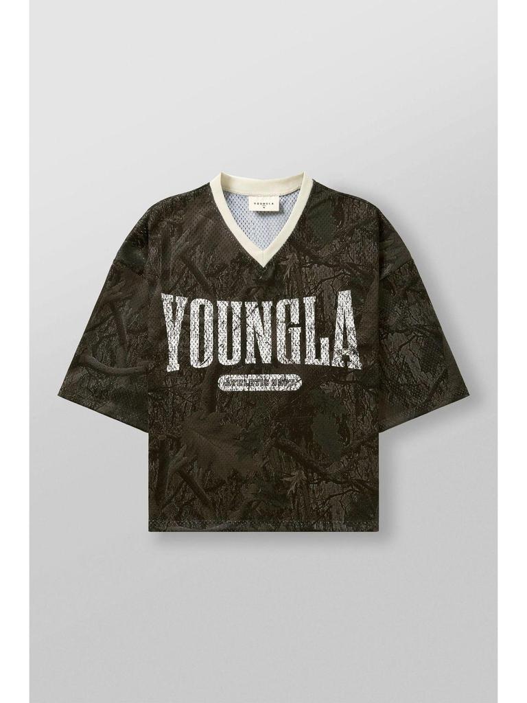 YOUNGLA Men's American Oversized Quick-Dry Mesh T-Shirt for Summer Sports & Fitness