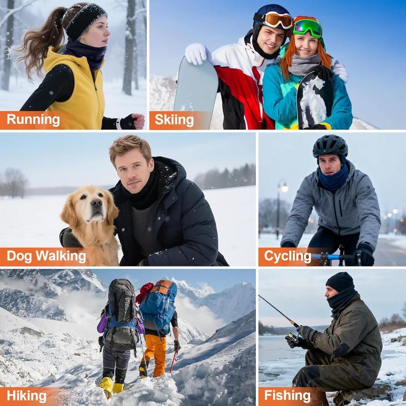 Winter Neck Warmer Men Ski,Neck Gaiter Face Scarf Women,Fleece Scarf Men Gaiter,Thick Windproof Scarve Thickened Cycling Knitted