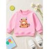 European sizes Kapibala Animals Kids' Crewneck Sweatshirt, a Casual Long-Sleeve Pullover with a Bit of Stretch, Perfect for Fall And Winter