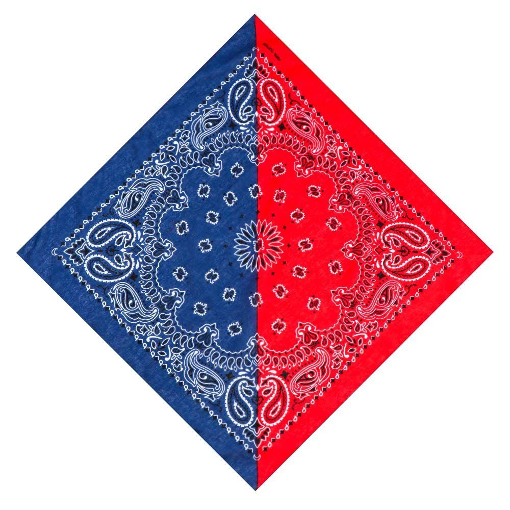 

Double Color Cotton Floral Neck Tie Square Scarf Bandana Bohemian Headband Wristband Red Royal Blue