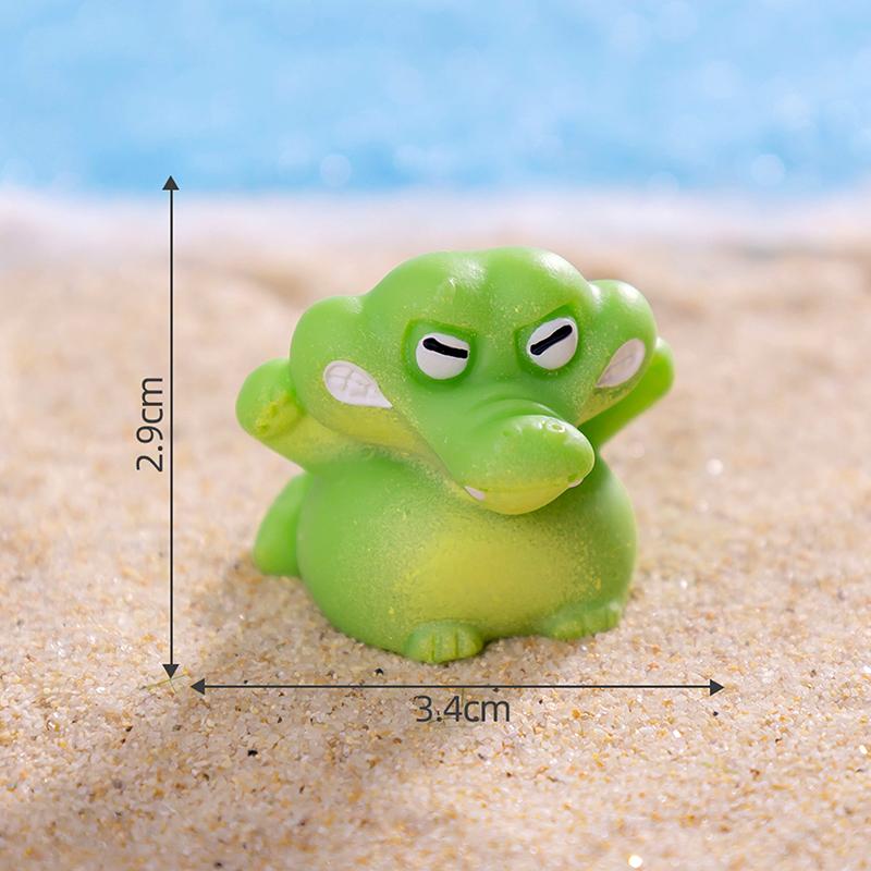 

Мультяшный милый крокодил маленькая статуэтка мультяшный микропейзаж фигурки украшения забавные креативные миниатюры домашнее украшение подарки