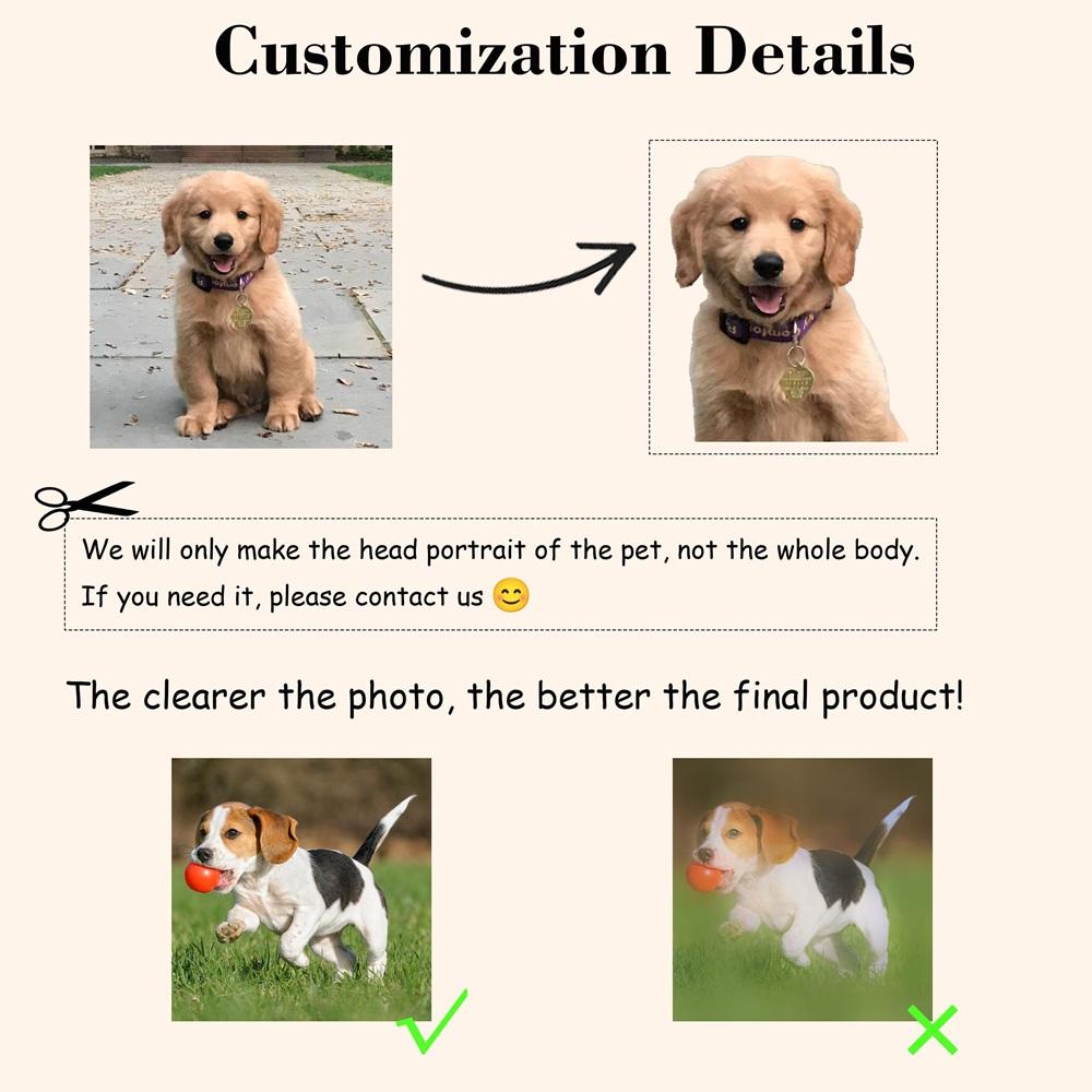 Custom Acrylic Pet Portrait Glow Personalized with Pet Photo Text Luminous Home Decor Pet Unique Memorial Keepsake for Pet Owner