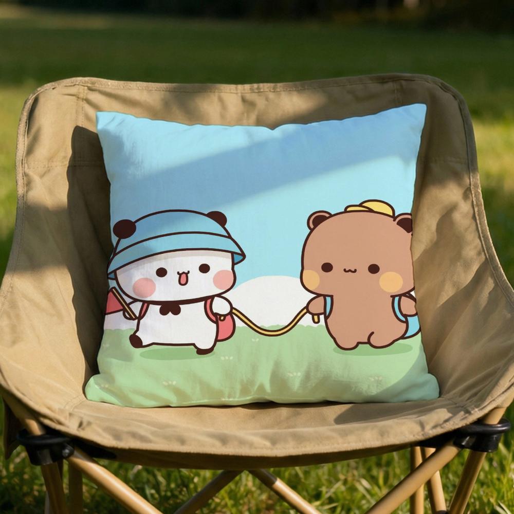 Cute BBUBU DUDUS Cushion Cover Soft Reversible  Durable Pillow Cover  MultiScene Use for Home  Car Daily Comfort