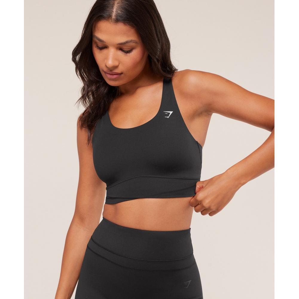 Gymshark Cross Over Sports Bra Black B4b6m Bb2j