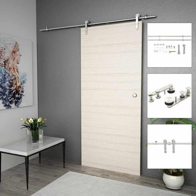 Vidaxl Sistema de Montaje para Puertas Correderas, 183 cm, Acero, Plateado