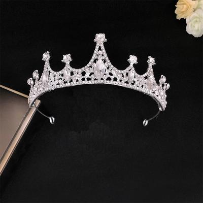 Children's Crown Tiara Children's Princess Korean Girls Hairband Cute Girl Rhinestone Birthday Crown Performance Hair Accessories
