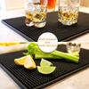 excovip Bar Mat, Stylish, Draining, Kitchen, Soft, Durable, Washable, Non-Slip, PVC, 60x30 cm, Black, 9013
